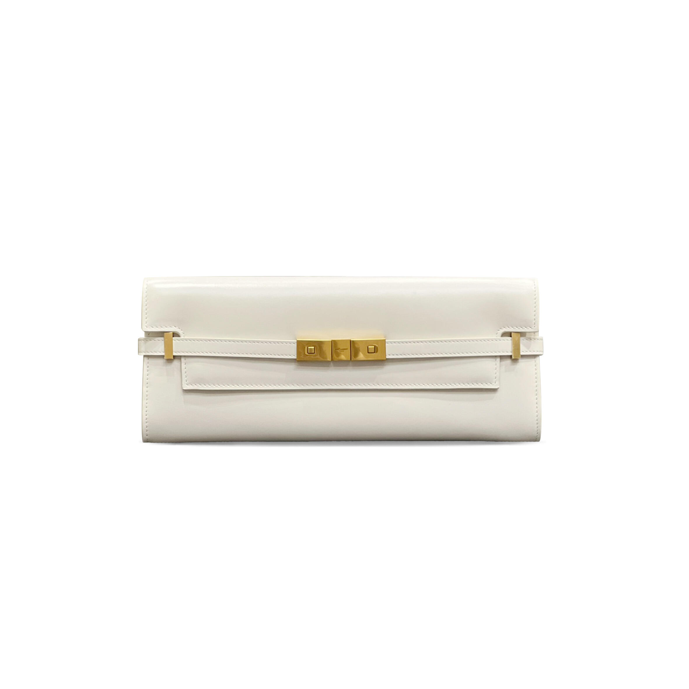 Y51 MANHATTAN CLUTCH IN BOX Sa1nt Lau*nt LEATHER 695949363321 (31*14*3cm) Master Quality